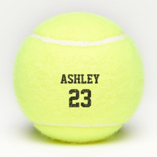 Sports Jersey Name and Number Personalised Tennis Balls