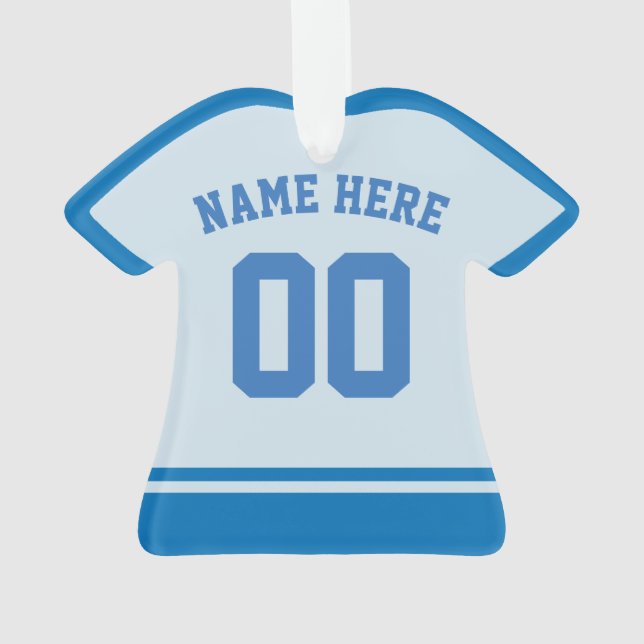 Sports Jersey Name & Number Back Print Template Ornament (Back)