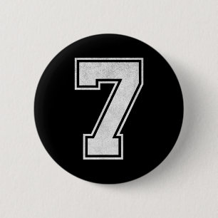 Sports Jersey Number 7 Grunge Fan Team Player Birt 6 Cm Round Badge