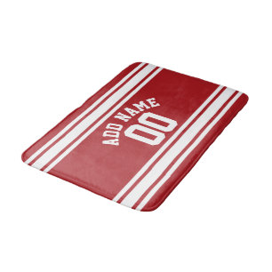 Sports Jersey with Your Name and Number Bath Mat