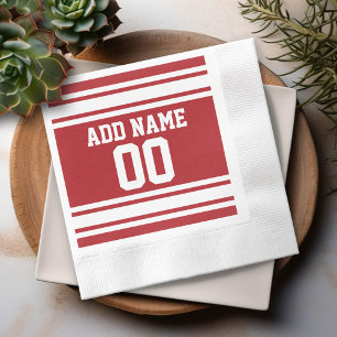 Sports Jersey with Your Name and Number Napkin