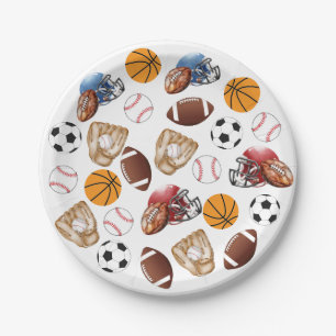 Sports kids Birthday Party Paper Plate