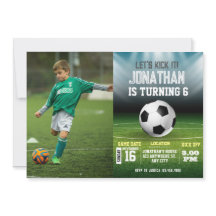 Sports Kids Soccer Photo Birthday
