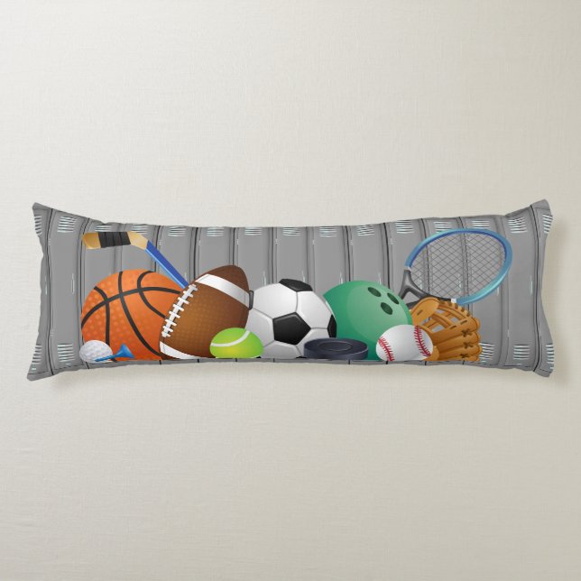 Sports Locker Design Body Pillow (Front)