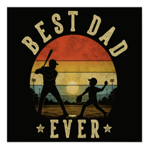 Sports Lover Best Dad Ever Poster