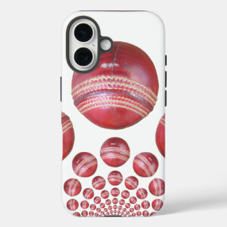 Sports Lover’s Cricket Ball Print iPhone 16 Case