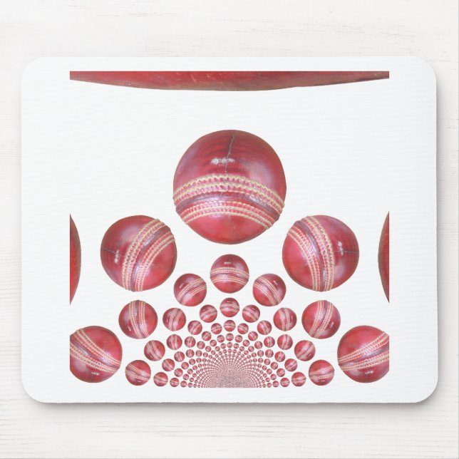 Sports Lover’s Cricket Ball Print Mouse Mat (Front)