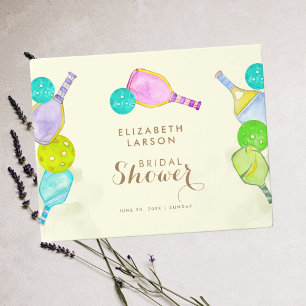 Sports Lover Watercolor  Pickleball Themed Bridal Guest Book