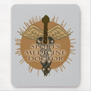 Sports Medicine Doctor Caduceus  Mouse Mat