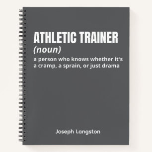 Sports Medicine Humour Athletic Trainer Definition Notebook
