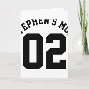 Sports Mom Personalized Kids Name Jersey Baseball Card