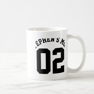 Sports Mom Personalized Kids Name Jersey Baseball Coffee Mug