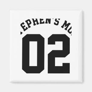 Sports Mom Personalized Kids Name Jersey Baseball Magnet