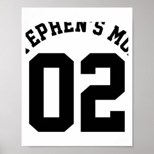 Sports Mom Personalized Kids Name Jersey Baseball Poster