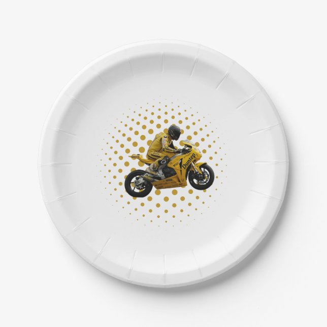 Sports motorcycle cardboard plate (Front)