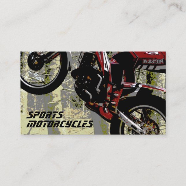 Sports Motorcycles business card (Front)