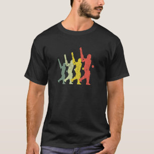 Sports Mum & Dad Silhouette Vintage Cricket T-Shirt