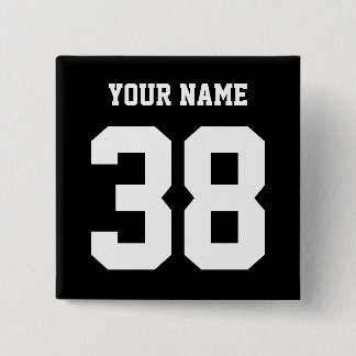 Sports Name and Number custom button