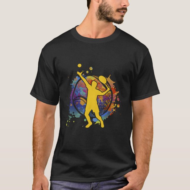 Sports None Tennis Player Tennis Ball T-Shirt (Front)