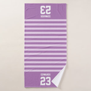 Sports Numbered With Name Bath Towel