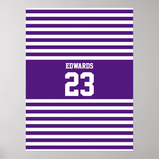 Sports Numbered With Name Poster (Front)