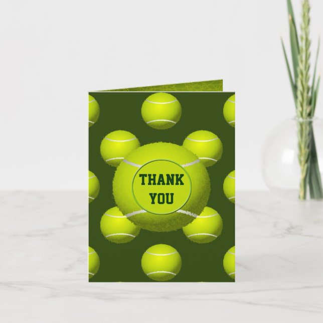 Sports Party Tennis theme Personalised Thank You (Front)