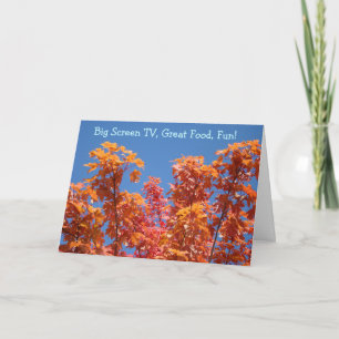 Sports Party Time invitations Big Screen TV Food