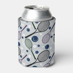 Sports pattern for tennis fans. can cooler