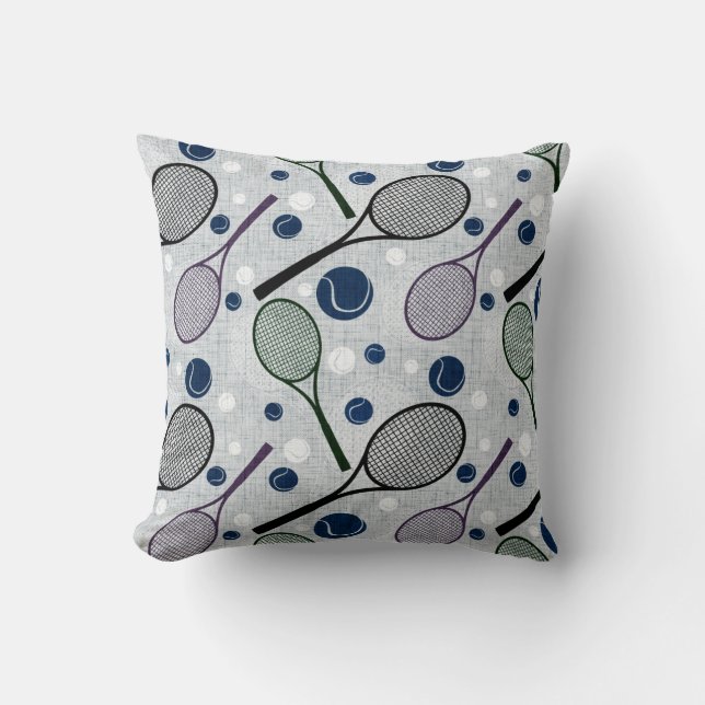 Sports pattern for tennis fans. cushion (Front)