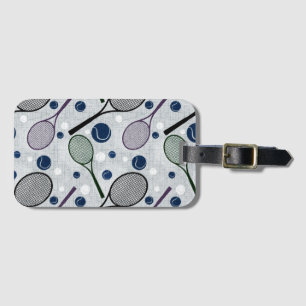 Sports pattern for tennis fans. luggage tag