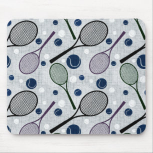 Sports pattern for tennis fans. mouse mat
