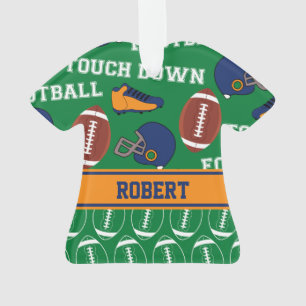 SPORTS Personalise Football Pattern for Children Ornament