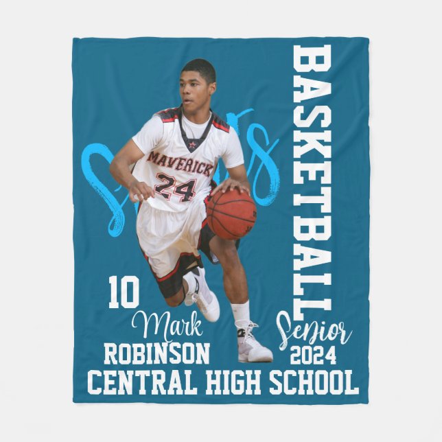 Sports Photo Player Game Fleece Blanket (Front)
