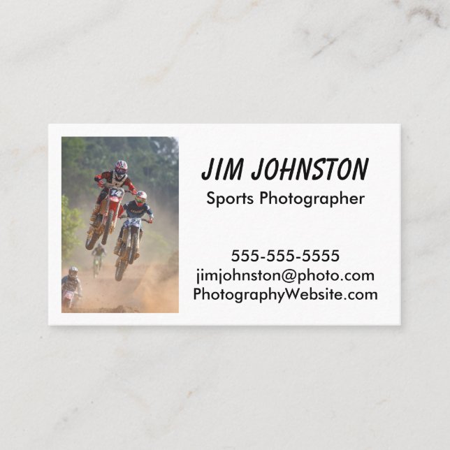 Sports Photography Business Card (Front)