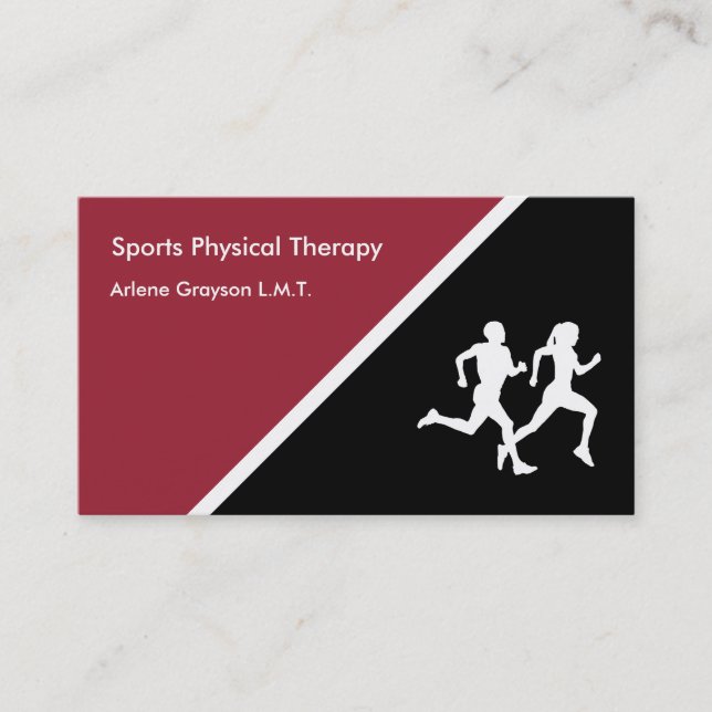 Sports Physical Therapy Rehab Business Card (Front)