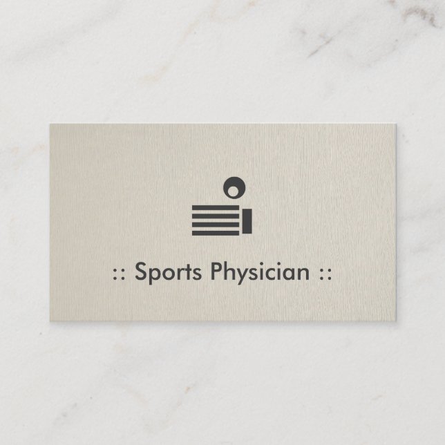 Sports Physician Chic Professional Business Card (Front)
