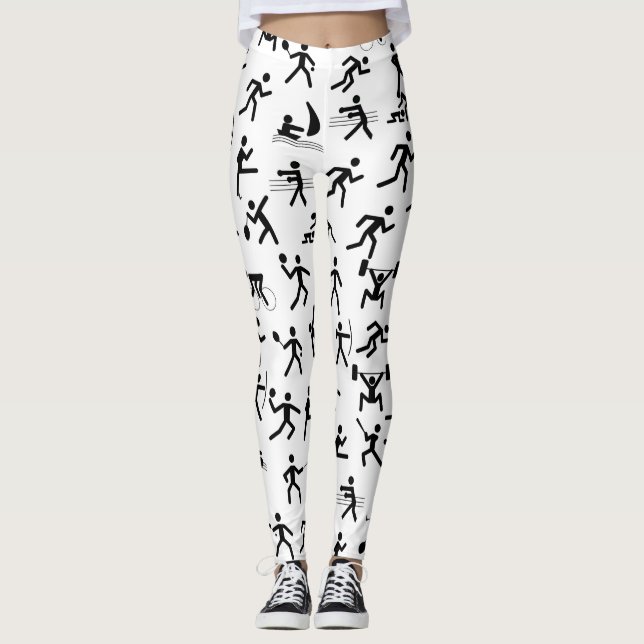 Sports Pictogram Leggings - Soft and Stretchy  (Front)