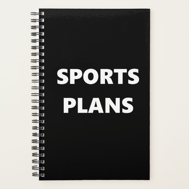 Sports Planner Sports Theme Sports Plans (Front)