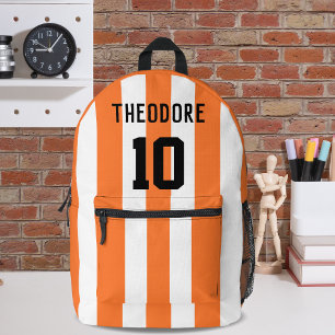 Sports Player Name and Number Monogram Printed Backpack