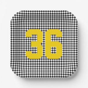Sports Player Number Team Colors Age Fun Paper Plate