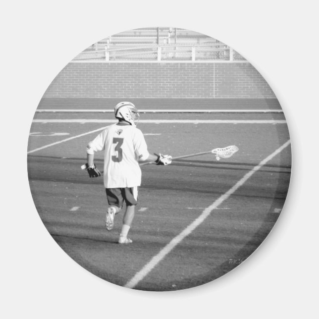 Sports Player PHOTO Lacrosse Mum Team Fan Club Fun Magnet (Front)