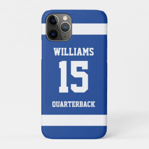 Sports Player Royal Blue and White iPhone 11 Pro Case