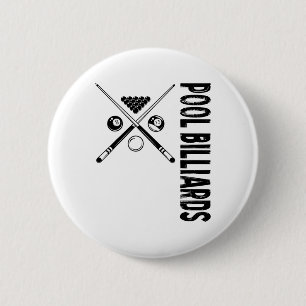 Sports Pool Billiards 6 Cm Round Badge