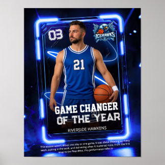 Sports Poster for Basketball, Sports Gift Poster 