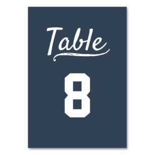 Sports Pub Grill Bar Restaurant Navy blue Table Number