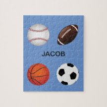" SPORTS" PUZZLE WITH CHILDS NAME.