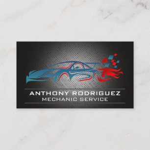 Sports Racing Car   Auto Parts Services Business Card