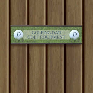 Sports Room Golf Equipment Locker Golfer Dad Door Sign