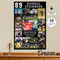 Sports Senior Graduation 18 Photo Collage