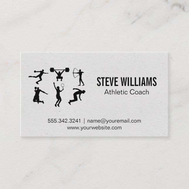 Sports Silhouettes  Business Card (Front)